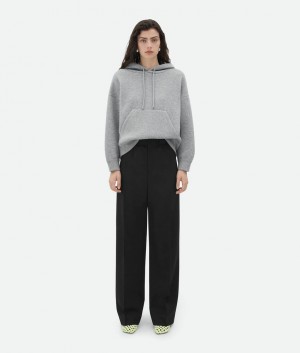 Bottega Veneta Cashmere Hoodie Naisten Neuleet Vaaleanharmaat | SN-BTGV594171