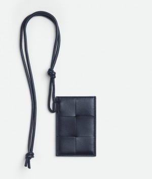 Bottega Veneta Cassette Badge Holder Naisten Korttikotelo Indigo | SN-BTGV594357