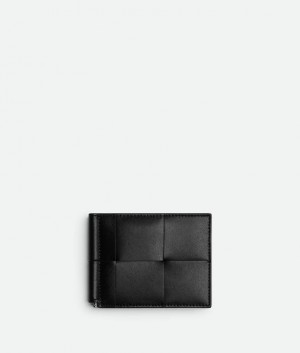 Bottega Veneta Cassette Bill Clip Miesten Pieni lompakko Mustat | SN-BTGV595440