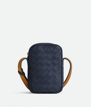 Bottega Veneta Cassette Miesten Crossbody Laukut Indigo | SN-BTGV594809