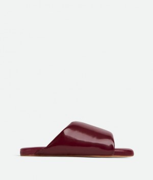 Bottega Veneta Cushion Slides Naisten Sandaalit Viininpunainen | SN-BTGV593641