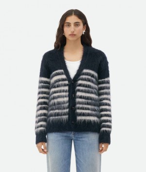 Bottega Veneta Heavy MarinièRe Mohair Cardigan Naisten Neuleet Laivastonsininen | SN-BTGV594163