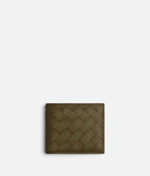 Bottega Veneta Intrecciato Bi-fold Miesten Pieni lompakko Ruskea | SN-BTGV595478