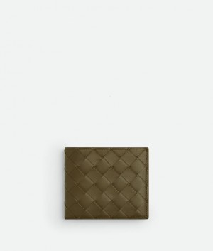 Bottega Veneta Intrecciato Bi-fold With Exterior Pocket Miesten Pieni lompakko Ruskea | SN-BTGV595473