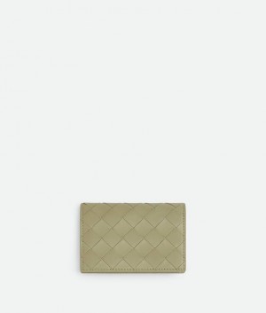 Bottega Veneta Intrecciato Business Miesten Korttikotelo Khaki | SN-BTGV595551