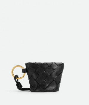 Bottega Veneta Intrecciato Coin Naisten Pouches Mustat | SN-BTGV594403