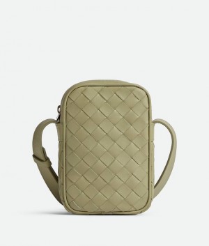 Bottega Veneta Intrecciato Miesten Crossbody Laukut Khaki | SN-BTGV594808