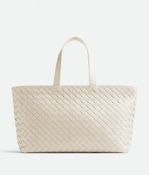 Bottega Veneta Intrecciato Tote Naisten Kangaskassit Beige | SN-BTGV593553