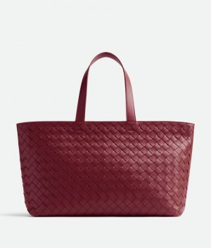 Bottega Veneta Intrecciato Tote Naisten Kangaskassit Viininpunainen | SN-BTGV593554