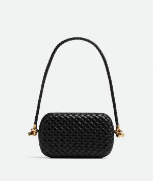 Bottega Veneta Knot On Strap Naisten Kirjekuorilaukku Mustat | SN-BTGV593620