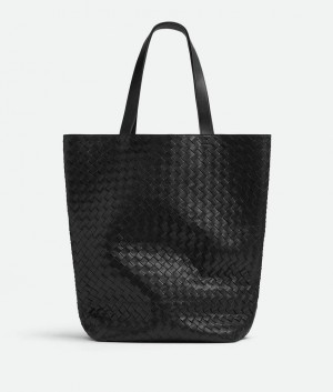 Bottega Veneta Large Intrecciato Tote Miesten Kangaskassit Mustat | SN-BTGV594882