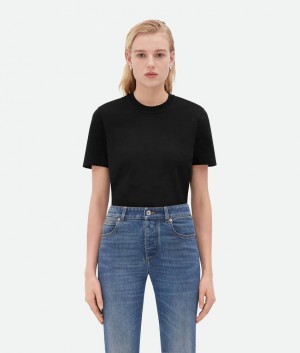 Bottega Veneta Light Puuvilla Naisten T-Shirtss Mustat | SN-BTGV594092