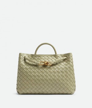 Bottega Veneta Medium Andiamo Naisten Kangaskassit Khaki | SN-BTGV593578