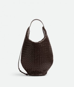 Bottega Veneta Medium Hop Miesten Kangaskassit Syvä Ruskea | SN-BTGV594915