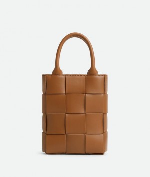 Bottega Veneta Mini Cassette Tote Naisten Kangaskassit Ruskea | SN-BTGV593533