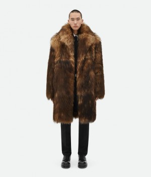 Bottega Veneta Oversized Shearling Miesten Takit Ruskea | SN-BTGV595405