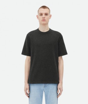 Bottega Veneta Relaxed Fit Cashmere Miesten T-Shirts Harmaat | SN-BTGV595216