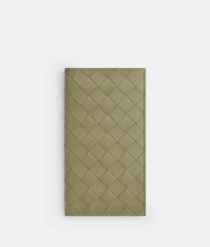 Bottega Veneta Slim Long Miesten Suuri lompakko Khaki | SN-BTGV595492