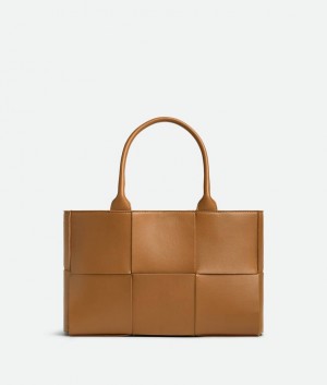 Bottega Veneta Small Arco Tote Naisten Kangaskassit Ruskea | SN-BTGV593541