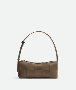 Bottega Veneta Small Brick Cassette Naisten Olkalaukku Harmaat Ruskea Harmaat | SN-BTGV593470