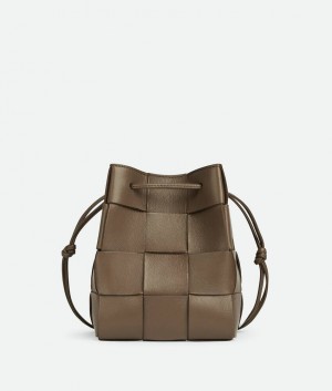 Bottega Veneta Small Cassette Bucket Naisten Mini Laukut Harmaat Ruskea Harmaat | SN-BTGV593316