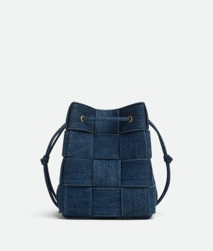 Bottega Veneta Small Cassette Bucket Naisten Mini Laukut Indigo | SN-BTGV593317