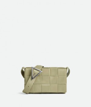 Bottega Veneta Small Cassette Miesten Crossbody Laukut Khaki | SN-BTGV594840