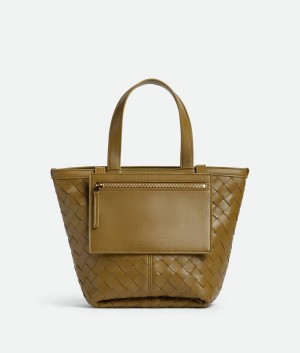 Bottega Veneta Small Flip Flap Naisten Kangaskassit Vaaleanruskea | SN-BTGV593589