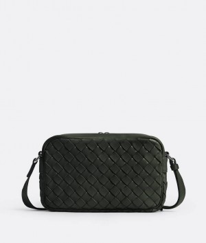 Bottega Veneta Small Intrecciato Camera Miesten Crossbody Laukut Tummanvihreä | SN-BTGV594859