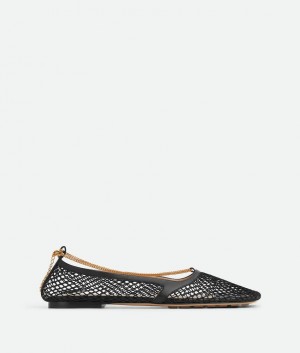 Bottega Veneta Stretch Ballerina Naisten Ballerinat Mustat | SN-BTGV593815