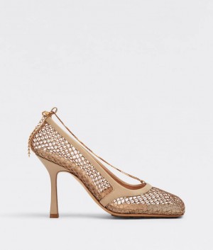 Bottega Veneta Stretch Naisten Korkokengät Beige | SN-BTGV593781