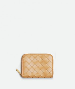 Bottega Veneta Zipped Coin Naisten Pieni lompakko Aprikoosi | SN-BTGV594279