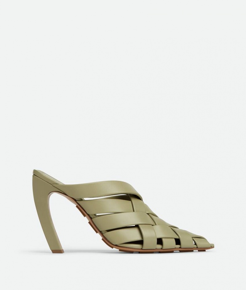 Bottega Veneta Alfie Mule Naisten Sandaalit Khaki | SN-BTGV593728