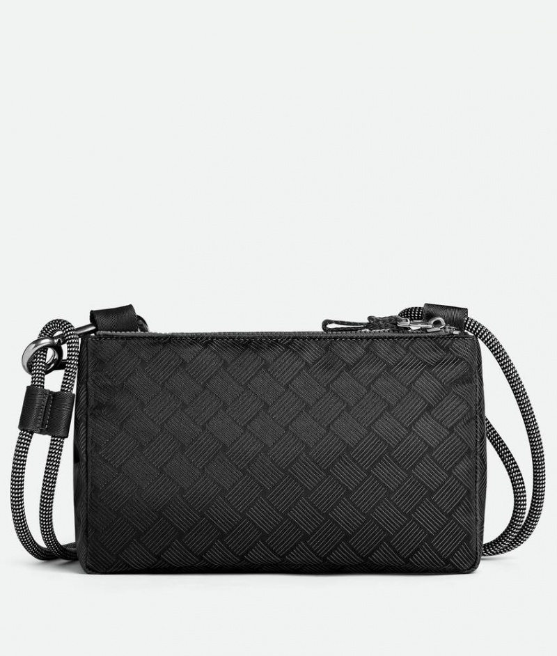 Bottega Veneta Alto Duo Miesten Pouches Mustat | SN-BTGV595567