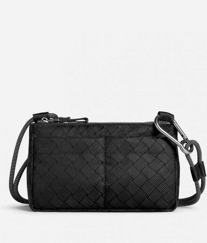 Bottega Veneta Alto Duo Miesten Pouches Mustat | SN-BTGV595567