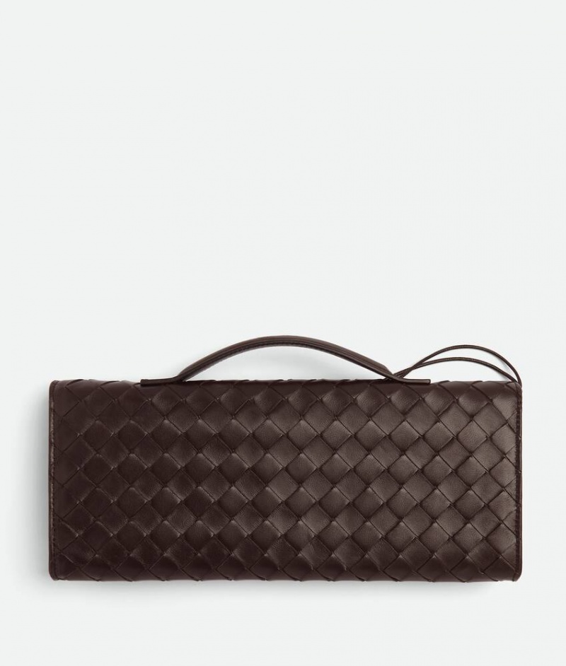 Bottega Veneta Andiamo Clutch With Naisten Mini Laukut Syvä Ruskea | SN-BTGV593384