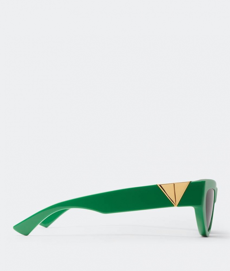 Bottega Veneta Angle Acetate Cat-eye Naisten Aurinkolasit Vihreä Harmaat | SN-BTGV594757