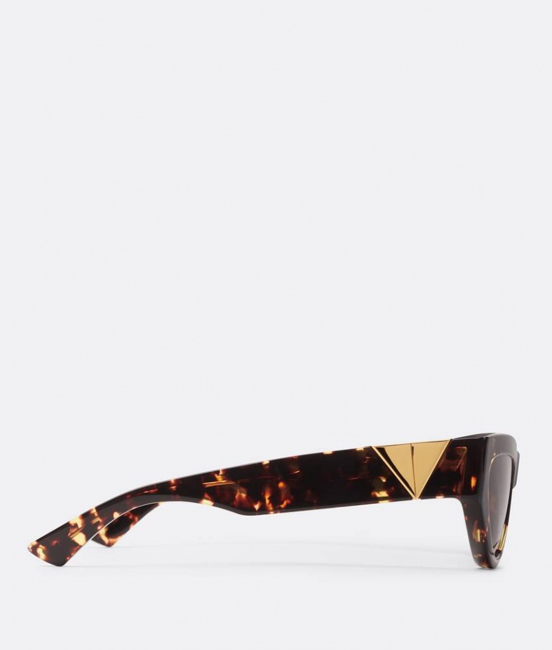 Bottega Veneta Angle Acetate Cat-eye Naisten Aurinkolasit Ruskea | SN-BTGV594758