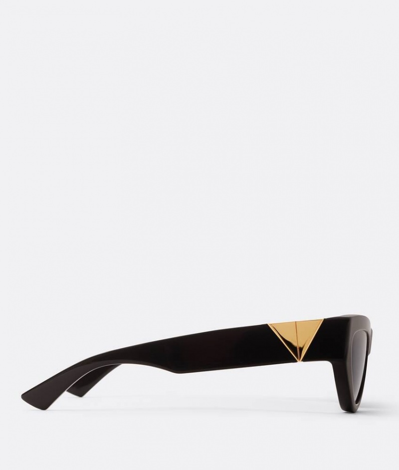 Bottega Veneta Angle Acetate Cat-eye Naisten Aurinkolasit Mustat Harmaat | SN-BTGV594759