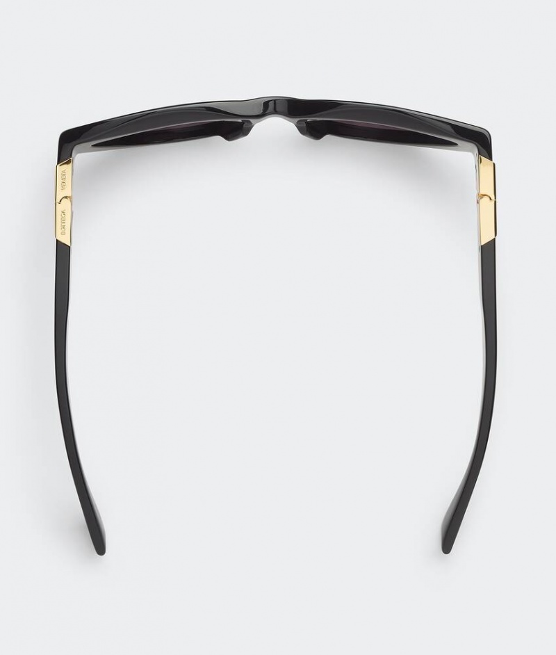 Bottega Veneta Angle Acetate Cat-eye Naisten Aurinkolasit Mustat Harmaat | SN-BTGV594759