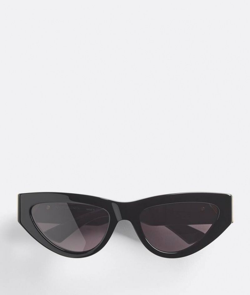 Bottega Veneta Angle Acetate Cat-eye Naisten Aurinkolasit Mustat Harmaat | SN-BTGV594759