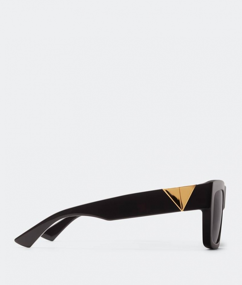 Bottega Veneta Angle Acetate Square Miesten Aurinkolasit Mustat Harmaat | SN-BTGV595773