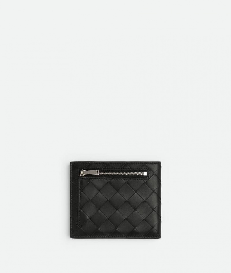 Bottega Veneta Bi-fold With Exterior Pocket Miesten Pieni lompakko Mustat | SN-BTGV595474