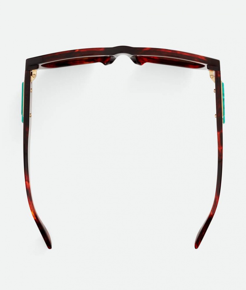 Bottega Veneta Bolt Recycled Acetate Rectangular Miesten Aurinkolasit Ruskea | SN-BTGV595808