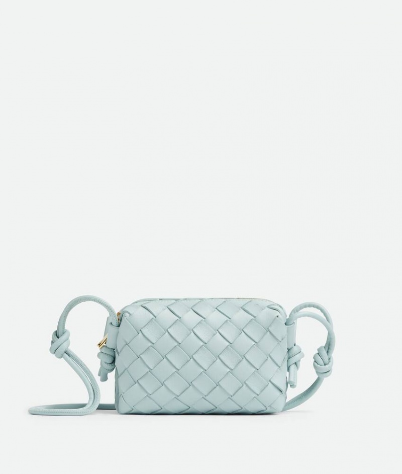 Bottega Veneta Candy Loop Camera Naisten Mini Laukut Turkoosi | SN-BTGV593357