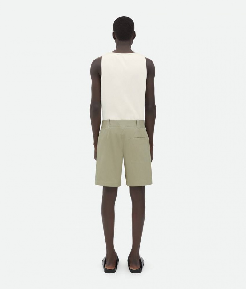 Bottega Veneta Cargo Puuvilla Twill Miesten Shorts Khaki | SN-BTGV595118