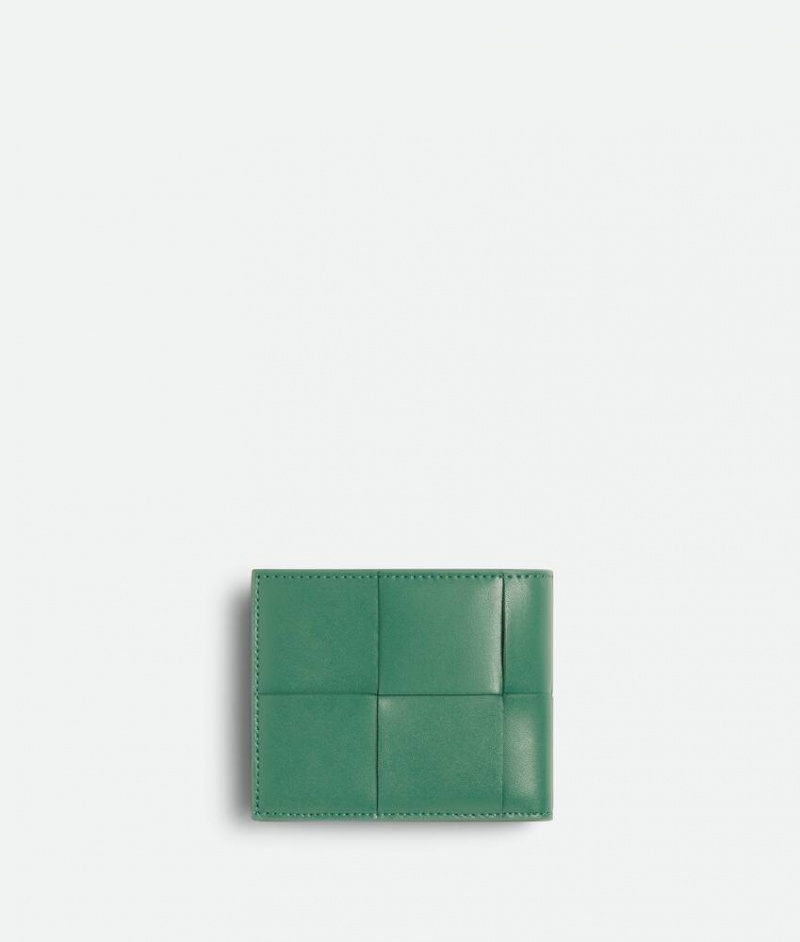 Bottega Veneta Cassette Bi-fold With Coin Miesten Pieni lompakko Syvä Oliivinvihreä | SN-BTGV595457