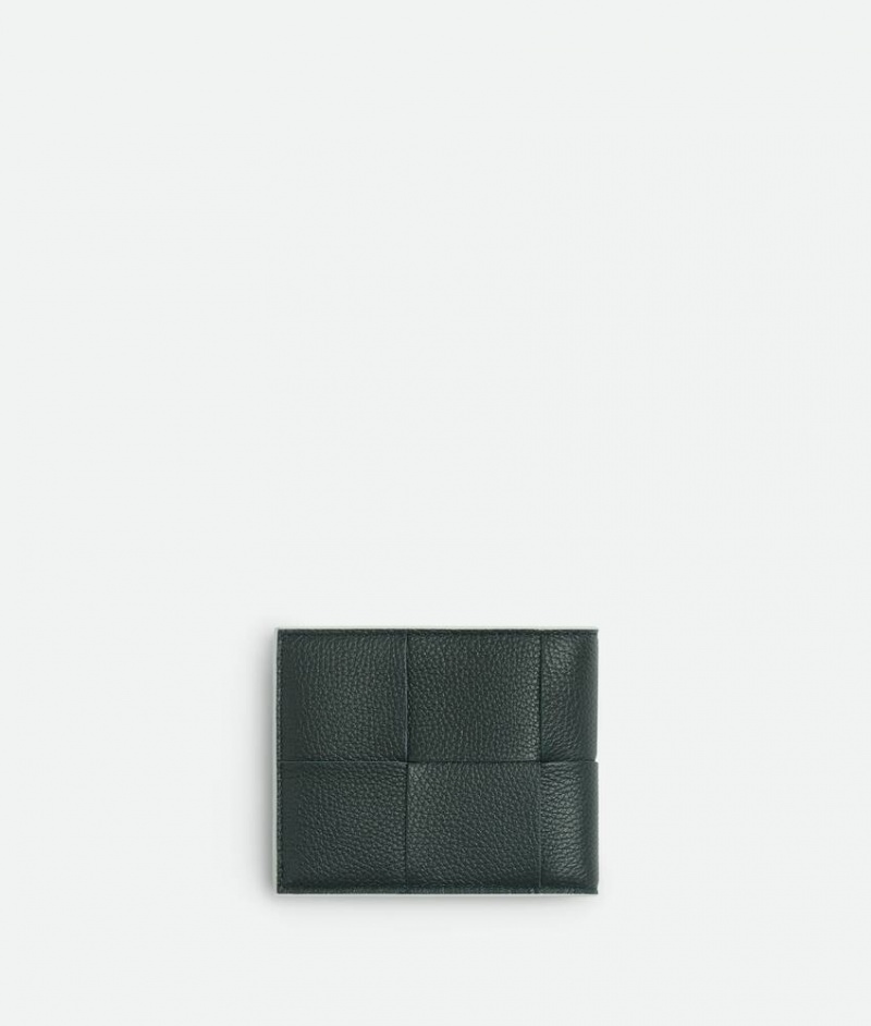 Bottega Veneta Cassette Bi-fold With Coin Miesten Pieni lompakko Syvä Vihreä | SN-BTGV595458