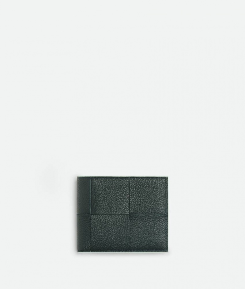 Bottega Veneta Cassette Bi-fold With Coin Miesten Pieni lompakko Syvä Vihreä | SN-BTGV595458