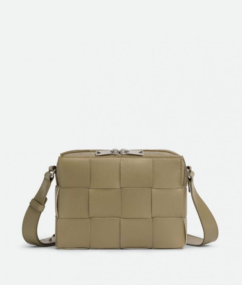 Bottega Veneta Cassette Camera Miesten Crossbody Laukut Harmaat Ruskea | SN-BTGV594816